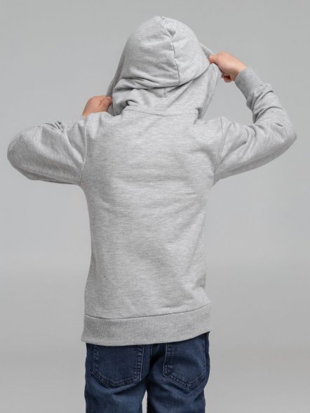 Толстовка с капюшоном детская Kirenga Kids, серый меланж 
