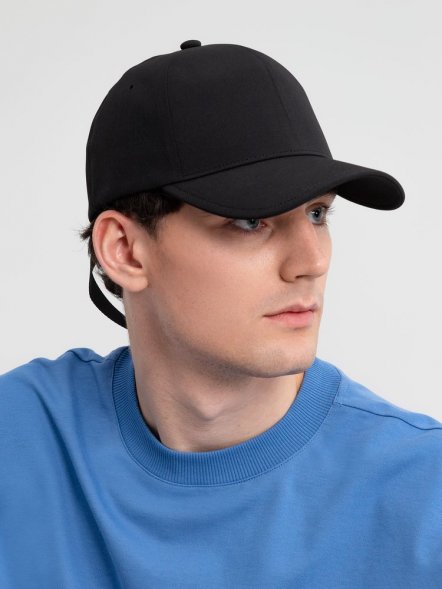 Бейсболка Kosmos, черная 