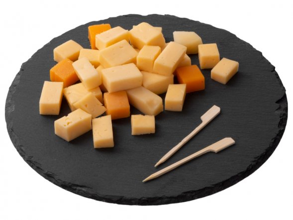 Круглая доска Moon для закусок, сланцевая 25 см 