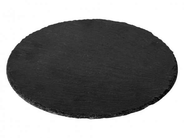 Круглая доска Moon для закусок, сланцевая 25 см 