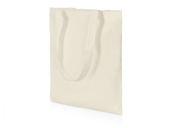 Сумки хлопок 90%, плотн. 200 г, грузопод.10 кг, размер 38х42 см, ручки 3х65 см с доп. швом, натур (P) 