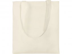 Сумки хлопок 90%, плотн. 200 г, грузопод.10 кг, размер 38х42 см, ручки 3х65 см с доп. швом, натур (P)