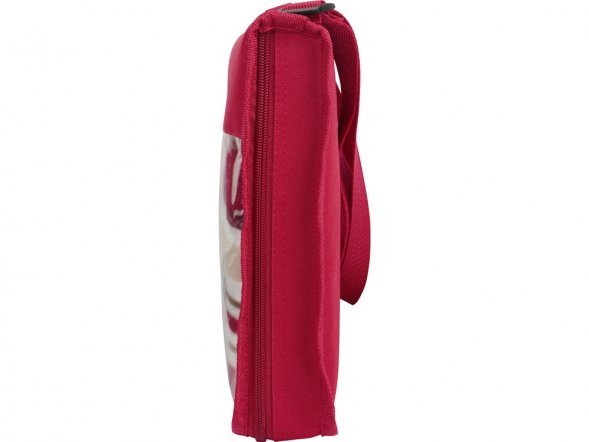 Плед в полоску в сумке Junket, красный 