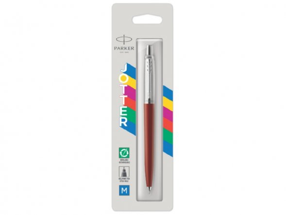 Шариковая ручка Parker Jotter Originals K60 Red CT стержень:M, цвет чернил: blue. в БЛИСТЕРЕ 