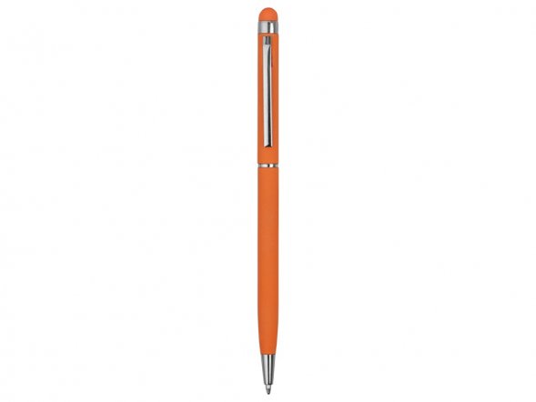 Ручка-стилус шариковая Jucy Soft с покрытием soft touch, оранжевый (Р) 