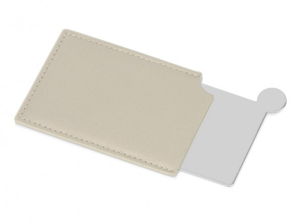 Зеркало в чехле Style, серебристый/бежевый 