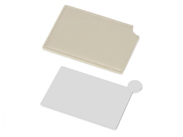 Зеркало в чехле Style, серебристый/бежевый 