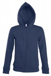 Толстовка женская на молнии с капюшоном Seven Women, темно-синяя