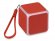 Портативная колонка Cube с подсветкой, красный 