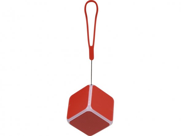 Портативная колонка Cube с подсветкой, красный 