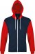 Толстовка на молнии Silver 280 темно-синяя с красным 
