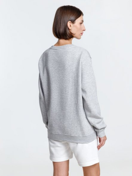 Свитшот унисекс Delta, серый меланж 