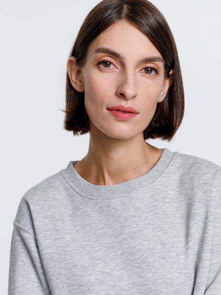 Свитшот унисекс Delta, серый меланж 