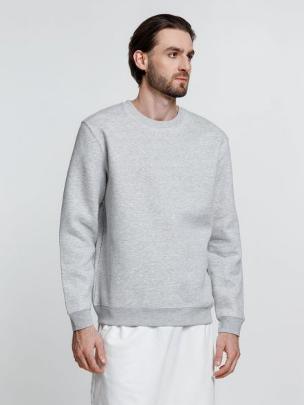 Свитшот унисекс Delta, серый меланж 