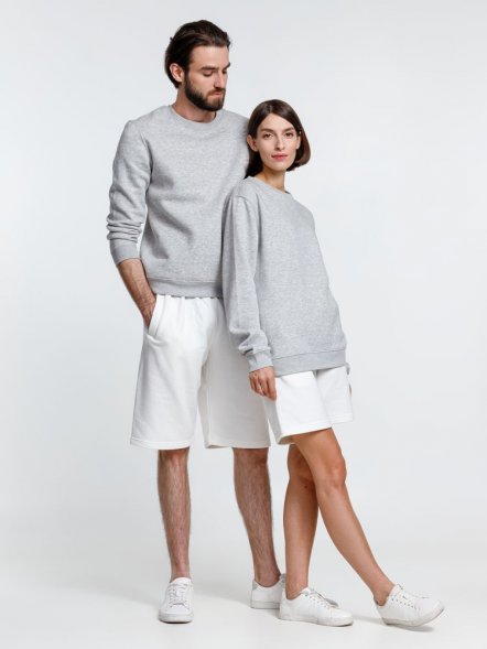 Свитшот унисекс Delta, серый меланж 