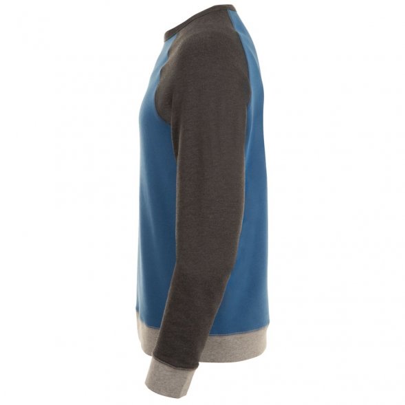 Толстовка унисекс Sandro, синяя с черным меланжем 