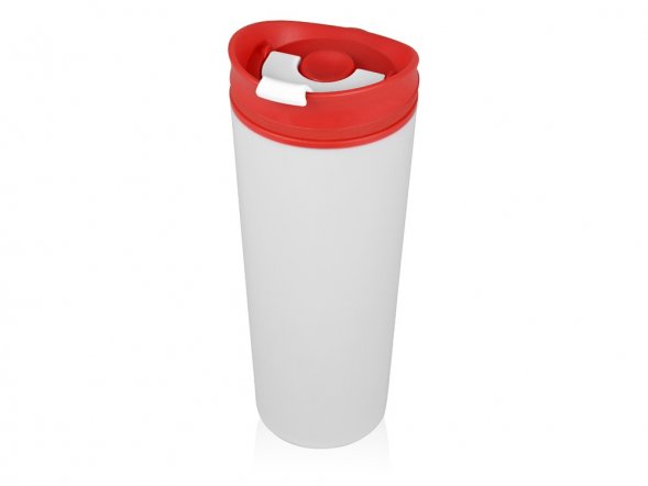 Термокружка Brite 500мл, белый/красный 