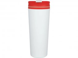 Термокружка Brite 500мл, белый/красный