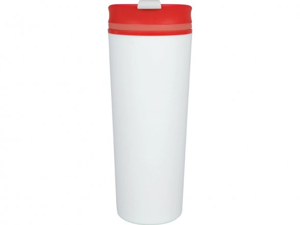Термокружка Brite 500мл, белый/красный 