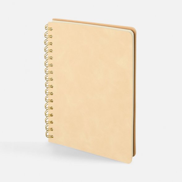 Ежедневник Spiral, недатированный, бежевый 
