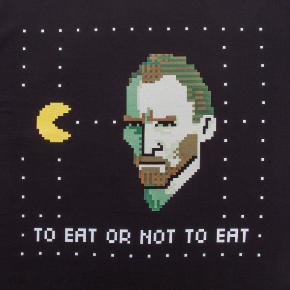 Футболка женская «Ван-Пакман», черная 