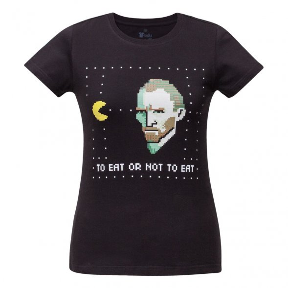 Футболка женская «Ван-Пакман», черная 