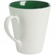 Кружка New Bell матовая, белая с зеленым 