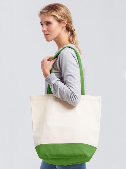 Холщовая сумка Shopaholic, ярко-зеленая 