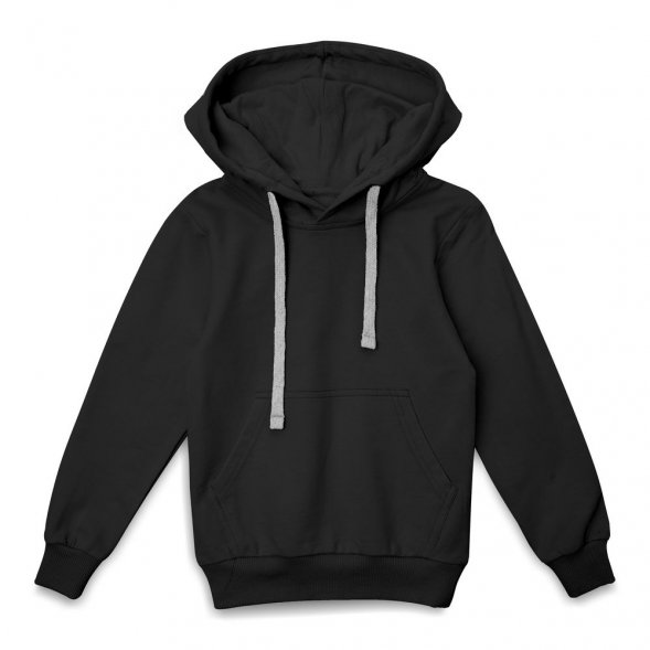 Толстовка с капюшоном детская Kirenga Kids, черная 