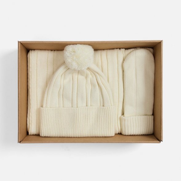 Набор Knit Beat, белый (молочный) 