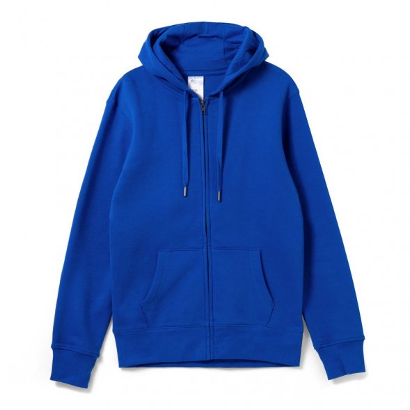 Толстовка на молнии с капюшоном унисекс King, ярко-синяя 