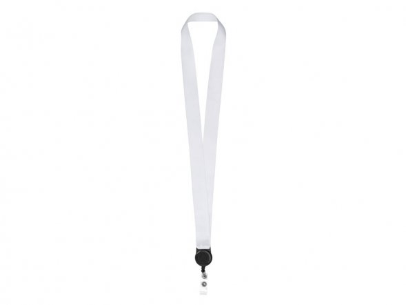 Ланъярд 2,5 см с ретрактором, черный 