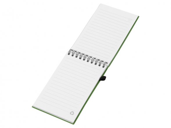 Блокнот B7 Toledo S, зеленый + ручка шариковая Pianta из пшеничной соломы, зеленый 