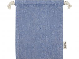 Маленькая подарочная сумка Pheebs объемом 0,5 л из хлопка плотностью 150 г/м2, синий