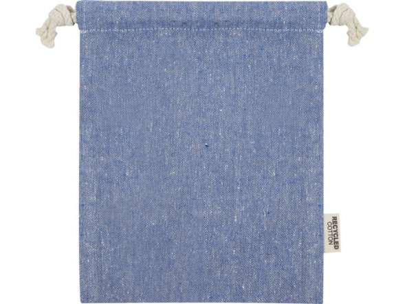 Маленькая подарочная сумка Pheebs объемом 0,5 л из хлопка плотностью 150 г/м2, синий 