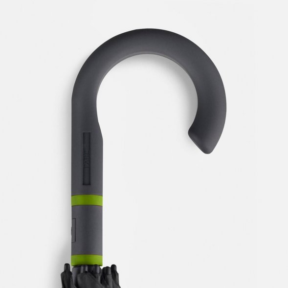 Зонт-трость с цветными спицами Color Style, зеленое яблоко, с серой ручкой 