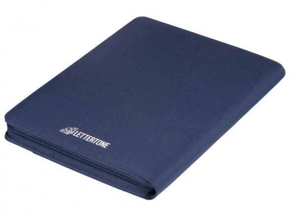 Портфолио А4 из RPET на молнии Harvey, 40 л FSC бумаги, синий 