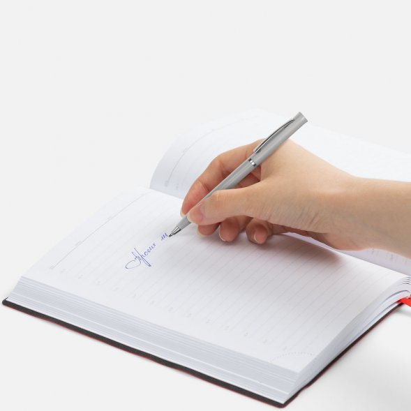 Ручка шариковая Euro Chrome, серая 