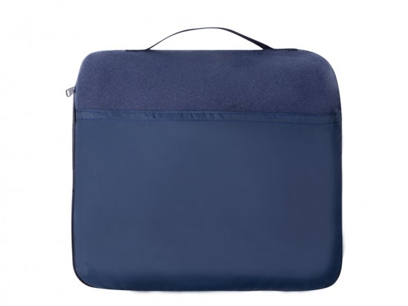 Плед для путешествий Flight в чехле с ручкой и карманом, темно-синий (P) 