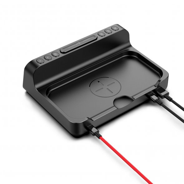 Зарядная станция с часами 6в1 10W Orion, черная 