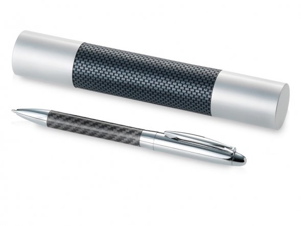 Ручка шариковая Winona в подарочной цилиндрической коробке, черные чернила 