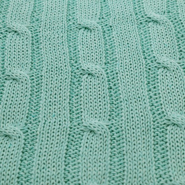 Плед Fado вязаный, аква (без подарочной коробки) 