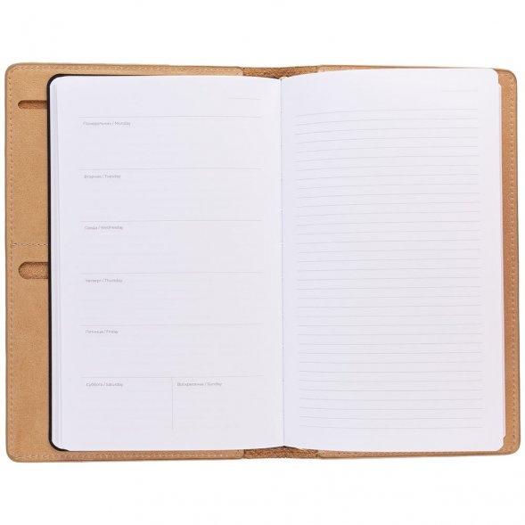 Еженедельник-портфолио Remini, недатированный, бежевый 
