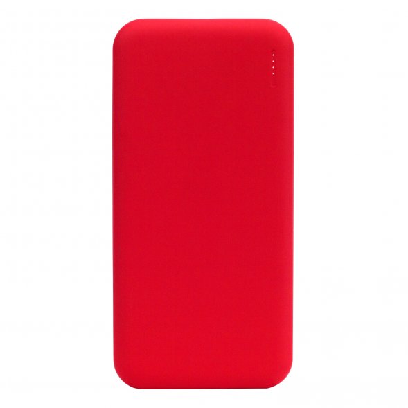Внешний аккумулятор с подсветкой Luce 10000 mAh, красный 