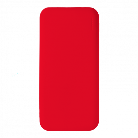 Внешний аккумулятор с подсветкой Luce 10000 mAh, красный 