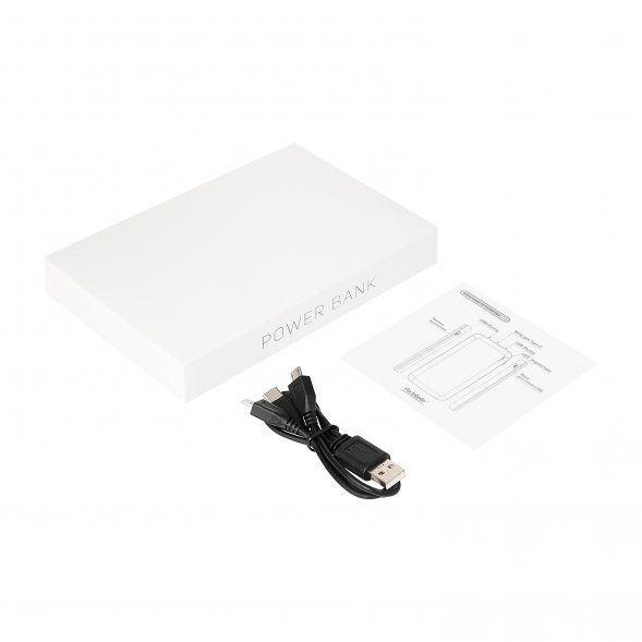 Внешний аккумулятор с подсветкой Luce 10000 mAh, красный 