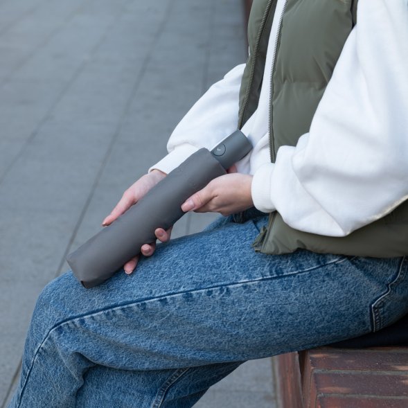 Зонт складной Atlanta, серый 