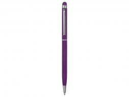 Ручка-стилус шариковая Jucy Soft с покрытием soft touch, фиолетовый (Р)