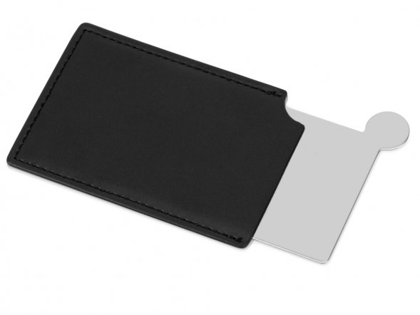 Зеркало в чехле Style, серебристый/черный 