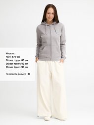 Толстовка женская на молнии с капюшоном Seven Women, серый меланж